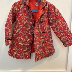 Red floral quilt jacket